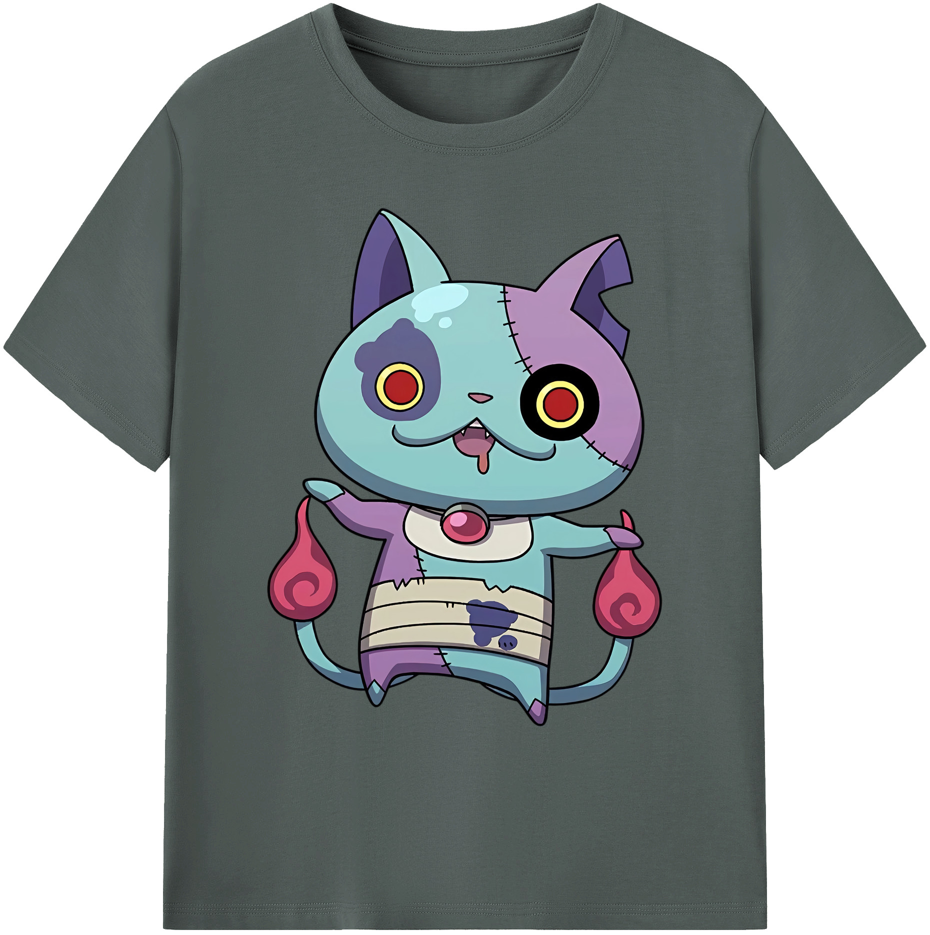 （画像用） 妖怪ウォッチ Yo-kai Watch 綿100％ メンズ半袖Tシャツ｜肌触りやわらか＆通気性